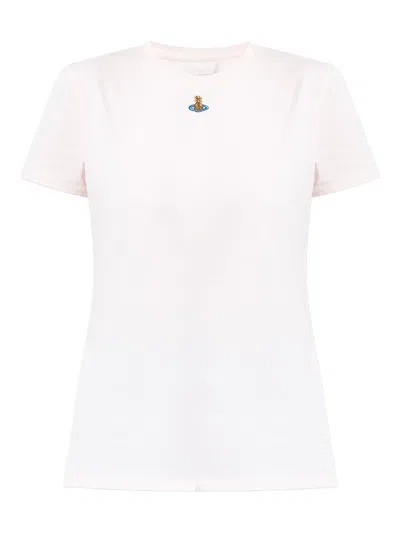 Vivienne Westwood Orb Peru Embroidered T-shirt In White