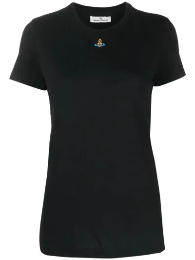Vivienne Westwood Orb Peru` T Shirt In Black