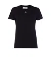 Vivienne Westwood Crewneck Embroidered Orb Logo Short Sleeves Top In Black