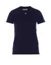 Vivienne Westwood Crewneck Embroidered Orb Logo Short Sleeves Top In Blue