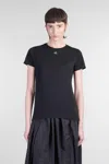 Vivienne Westwood Crewneck Embroidered Orb Logo Short Sleeves Top In Black