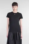 Vivienne Westwood Crewneck Embroidered Orb Logo Short Sleeves Top In Black