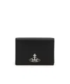 Vivienne Westwood Black Synthetic Leather Wallet In Black