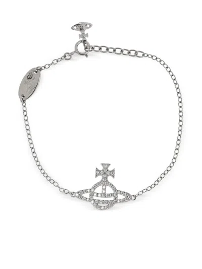 Vivienne Westwood Orb-plaque Bracelet In Silber