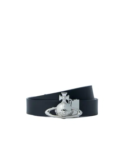 Vivienne Westwood Orb Plaque Buckle Belt In Blue