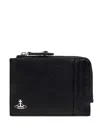 Vivienne Westwood Orb Faux Leather Wallet In Black