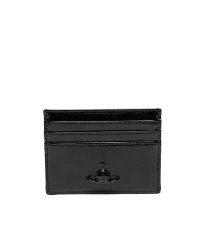 Vivienne Westwood Orb-plaque Cardholder In Black