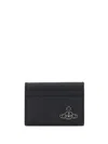 Vivienne Westwood Orb Plaque Bi-fold Card Holder In Black