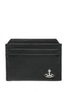 Vivienne Westwood Slim Card Holder Faux Leather Black One Size Unisex In Black