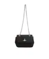 Vivienne Westwood Small Purse Chain Crossbody Bags Black In Green