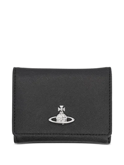 Vivienne Westwood Orb-plaque Clasp Wallet In Pattern