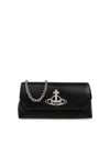 Vivienne Westwood Orb-plaque Crossbody Clutch Bag In Black