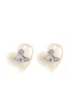 Vivienne Westwood Orb-plaque Earrings In Neutrals