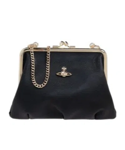 Vivienne Westwood Orb-plaque Leather Tote Bag In Black