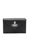 Vivienne Westwood Orb-plaque Leather Wallet In Black