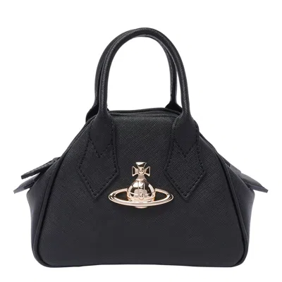 Vivienne Westwood Yasmin Orb Plaque Mini Shoulder Bag In Black