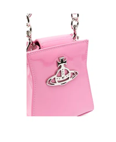 Vivienne Westwood Orb-plaque Patent Leather Bag In Pink