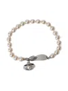 Vivienne Westwood Orb-plaque Pearl Bracelet In Metallic