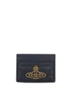 VIVIENNE WESTWOOD ORB-PLAQUE QUILTED LEATHER WALLET