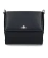 Vivienne Westwood Structured Shoulder Bag Adjustable Strap In Black