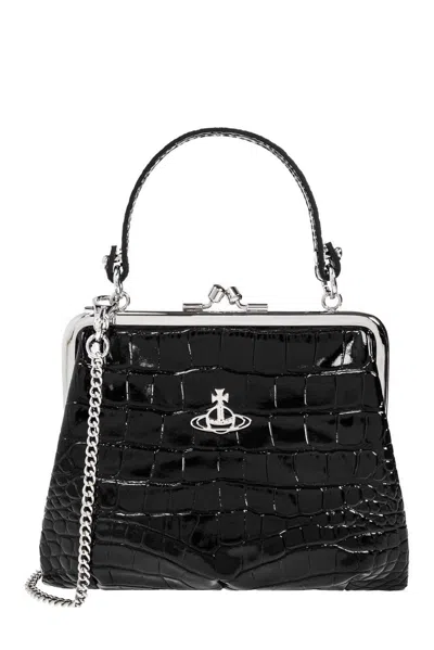 Vivienne Westwood Orb Plaque Tote Bag In Black