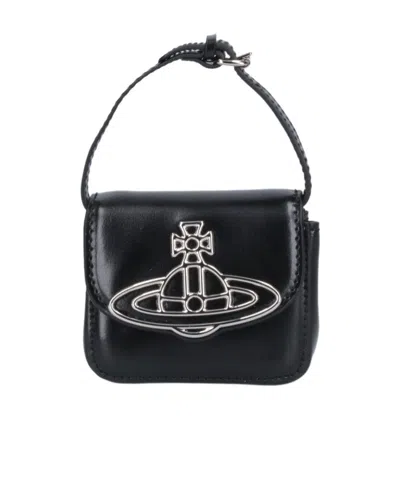 Vivienne Westwood Orb Plaque Tote Bag In Black