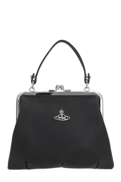 Vivienne Westwood Orb Plaque Tote Bag In Black