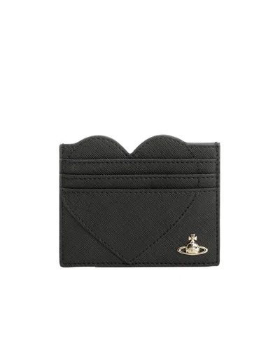 Vivienne Westwood Orb-plaque Wallet In Black