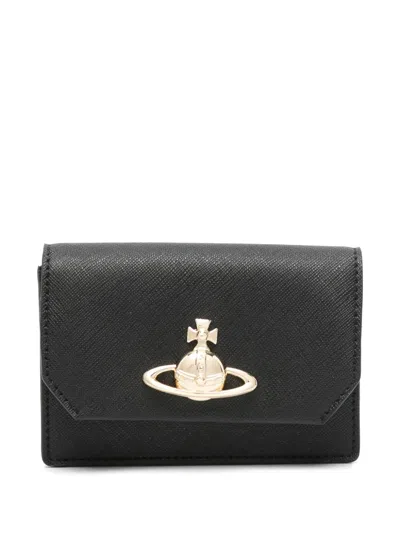 Vivienne Westwood Orb-plaque Wallet In Black