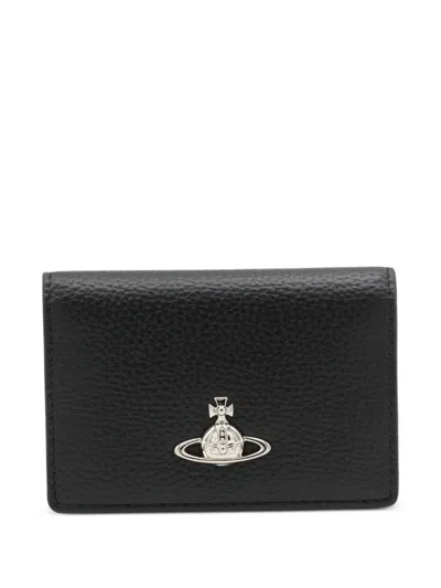 Vivienne Westwood Orb-plaque Wallet In Black
