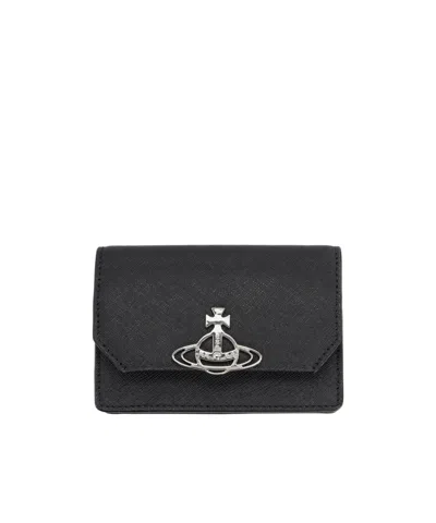 Vivienne Westwood Orb Plaque Wallet In Black