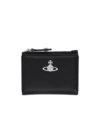 Vivienne Westwood Orb Plaque Wallet In Black