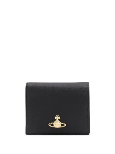 Vivienne Westwood Orb-plaque Wallet In Black