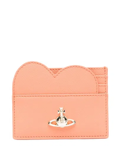 Vivienne Westwood Orb Plaque Wallet In Orange