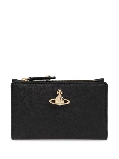 Vivienne Westwood Orb-plaque Wallet In Schwarz
