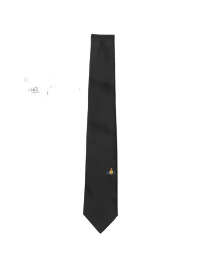 Vivienne Westwood Orb Pointed Tie In Black