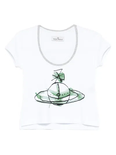 Vivienne Westwood Orb-print Cotton T-shirt In White