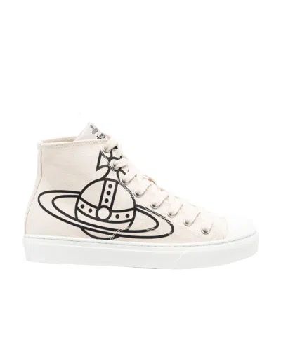 Vivienne Westwood Orb-print High-top Sneakers In White