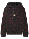 Vivienne Westwood Printed Hooded Sweater With Kangaroo Pocket In Black