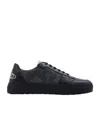 Vivienne Westwood Orb-print Leather Sneakers In Black