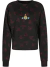 Vivienne Westwood Oversize Crew Neck Sweatshirt With Graphic Print In Black