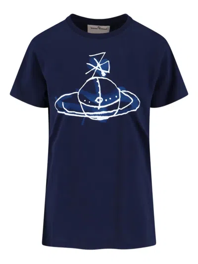 VIVIENNE WESTWOOD ORB-PRINT T-SHIRT