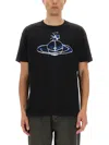 Vivienne Westwood Orb Print T-shirt In Black