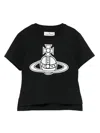Vivienne Westwood Graphic Print Short Sleeve Crew Neck Top In Black