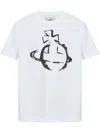 Vivienne Westwood White Crewneck T-shirt With Maxi Orb Logo Print On The Front In White