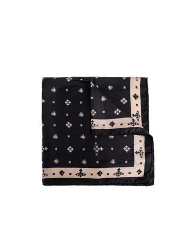 Vivienne Westwood Pattern Scarf In Black