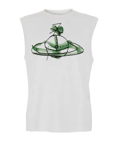 VIVIENNE WESTWOOD VIVIENNE WESTWOOD ORB PRINTED SLEEVELESS T-SHIRT