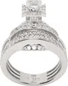 Vivienne Westwood Logo Pattern Ring In Metallic