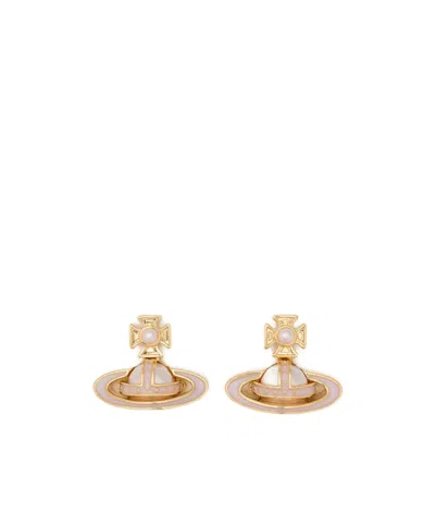 Vivienne Westwood Orb Shaped Earrings In Gold