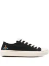 Vivienne Westwood Black Low Top Plimsoll Sneakers In Black
